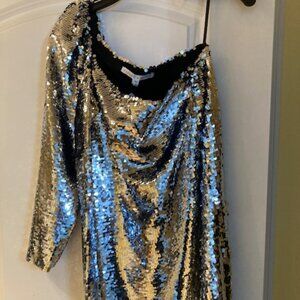 Veronica Beard one shoulder sequins mini dress